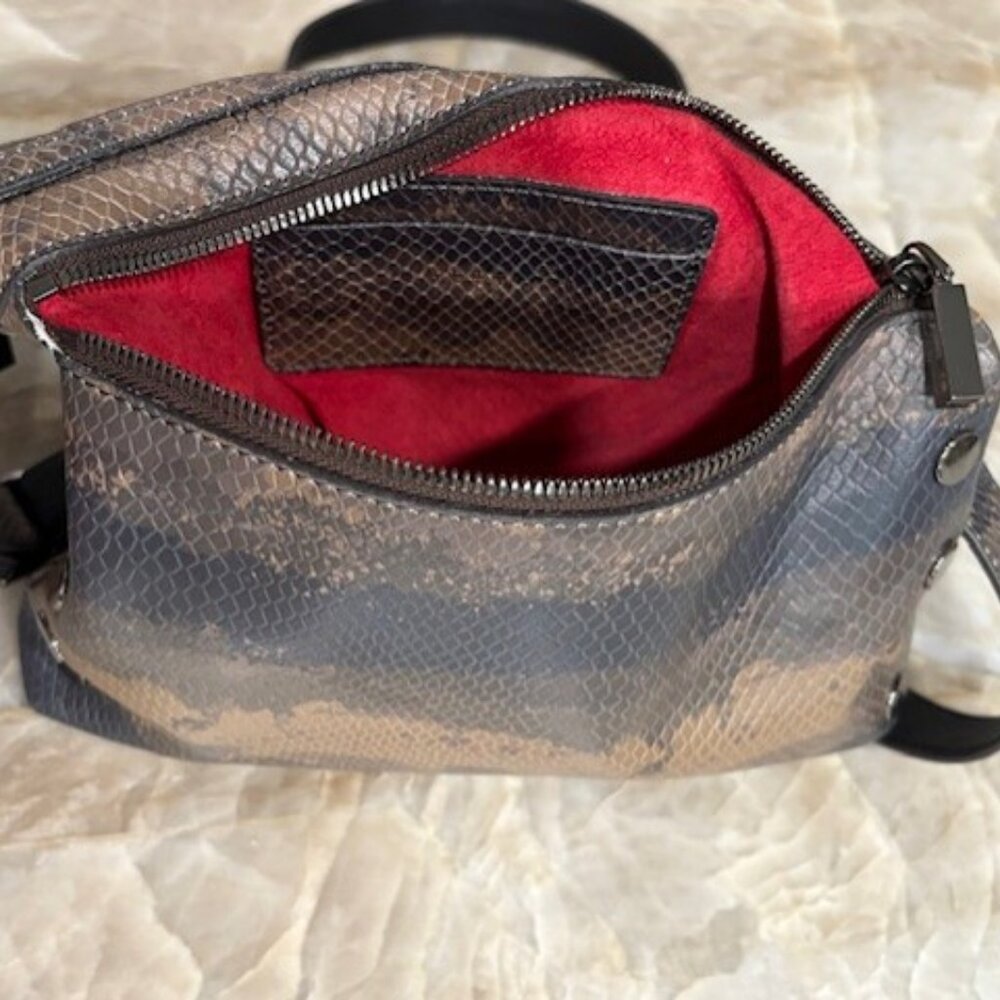 Hammitt Vip Medium Java Snake Crossbody Clutch Ba… - image 7